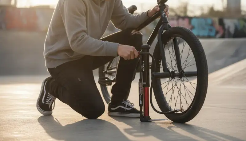 Präzision für den Ride: BMX Standpumpe mit Manometer